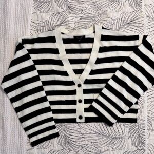 Cropped Striped cardigan